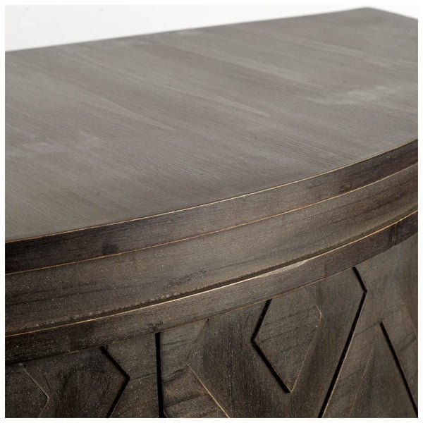 Kenward Demilune Cabinet - Rustic Edge