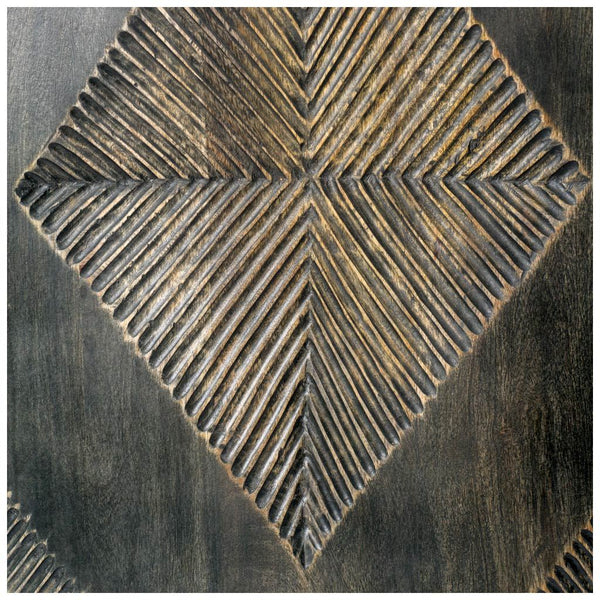 Elisabeth 72" Sideboard with Diamond Accent Doors - Indian Mango Wood - Rustic Edge