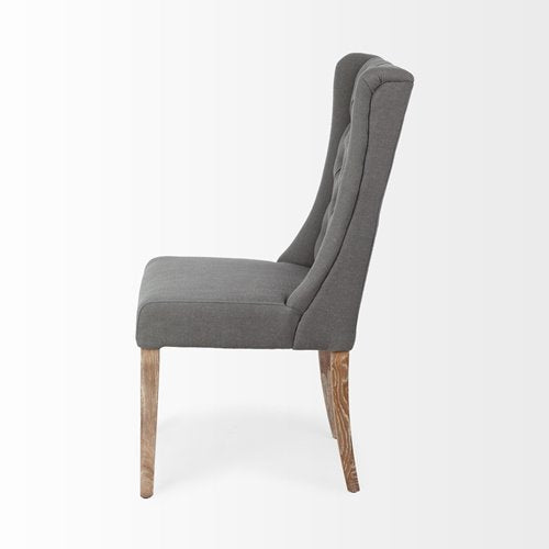 Acken Grey Tufted Dining Chair - Rustic Edge