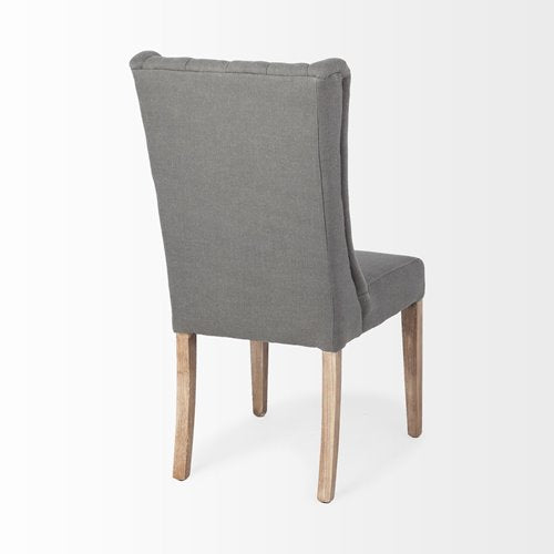 Acken Grey Tufted Dining Chair - Rustic Edge
