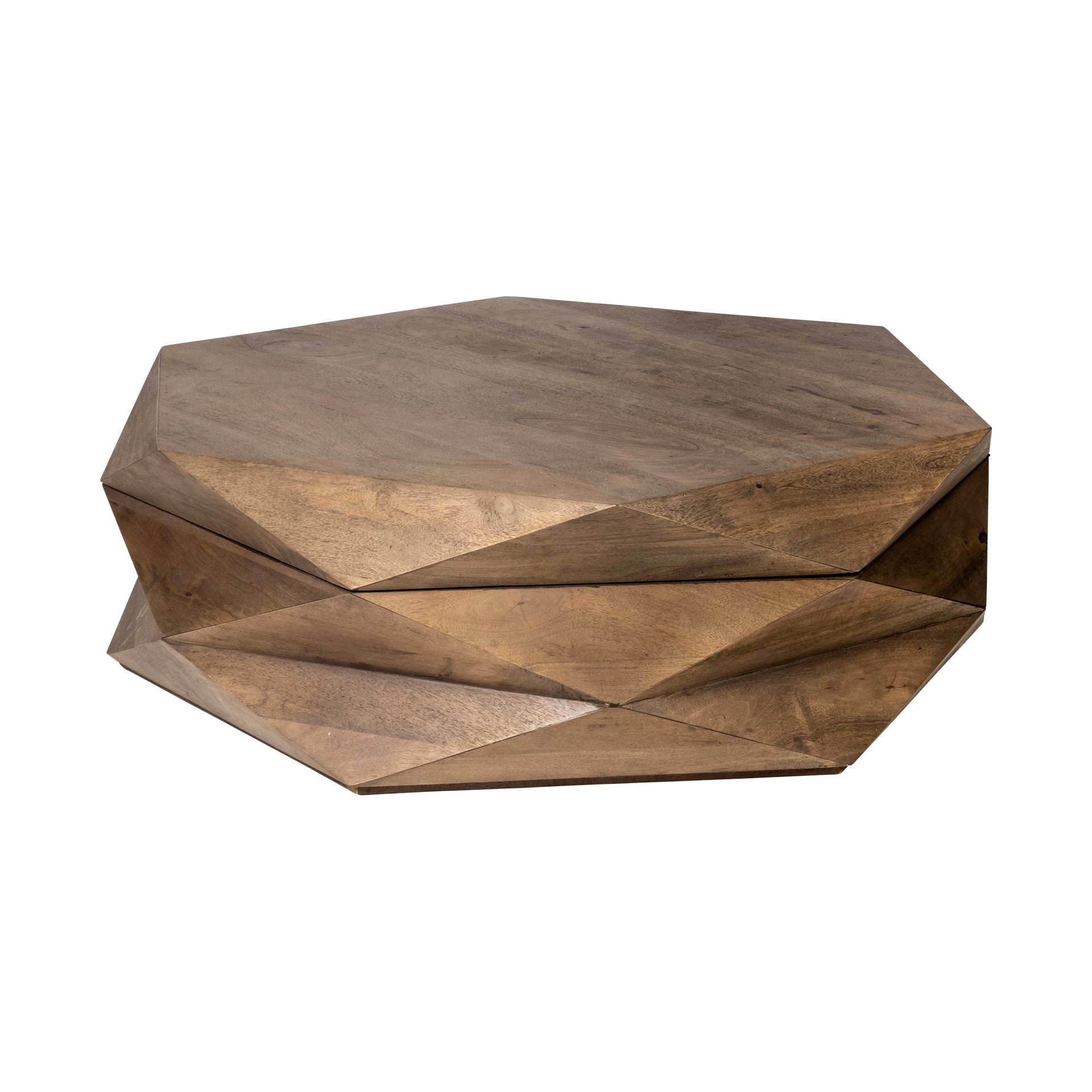 Retaro 48" Hexagon Coffee Table with Hinged Top