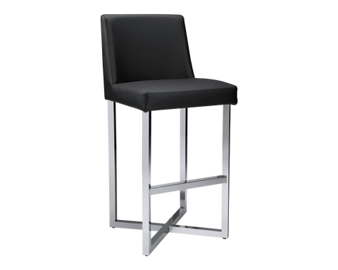 Charlize Contemporary Barstools (set of 2) - Black - Rustic Edge
