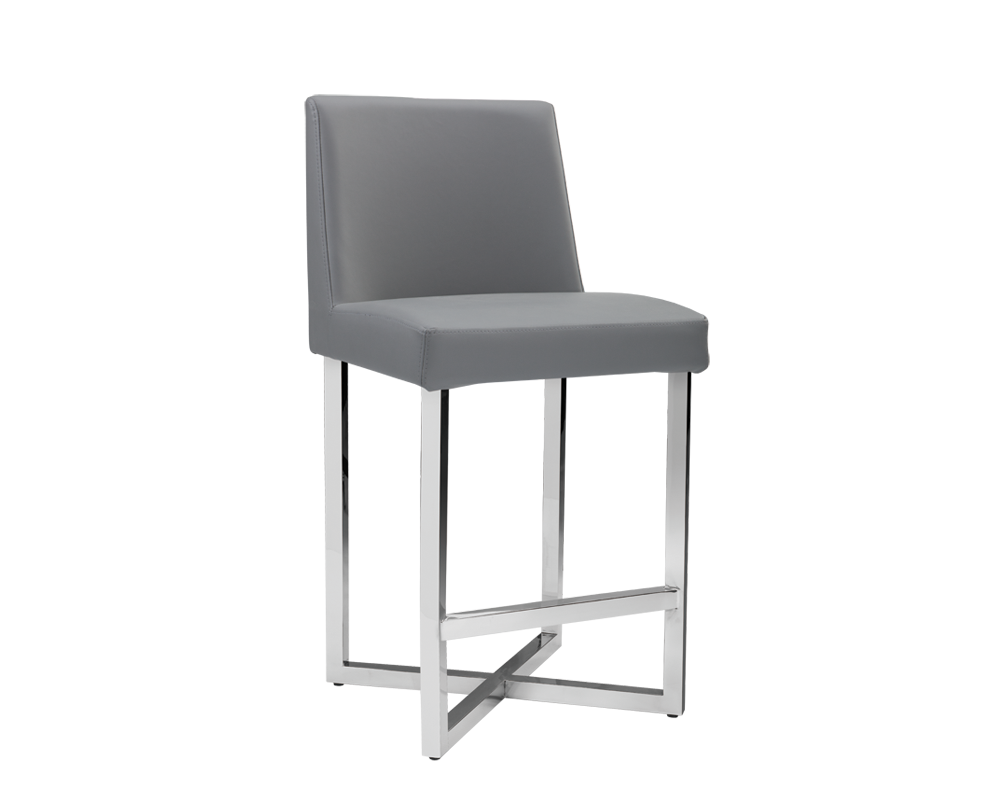 Charlize Counter Stool (Set of 2) - Grey - Rustic Edge