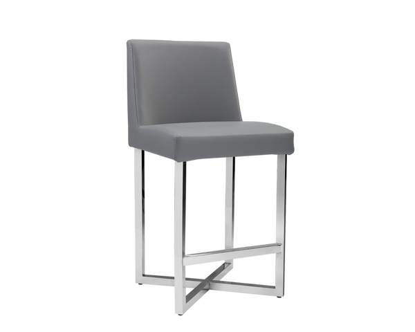 Charlize Counter Stool (Set of 2) - Grey - Rustic Edge