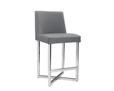 Charlize Counter Stool (Set of 2) - Grey - Rustic Edge