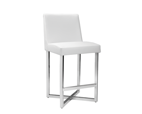 Charlize Counter Stool (Set of 2) - White - Rustic Edge