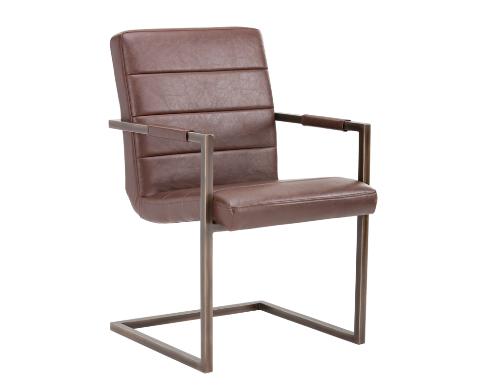 REESE ARMCHAIR VINTAGE COGNAC SET OF 2