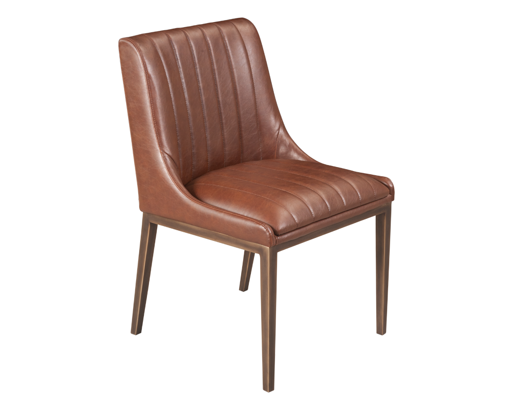 VELDA DINING CHAIR VINTAGE COGNAC SET OF 2