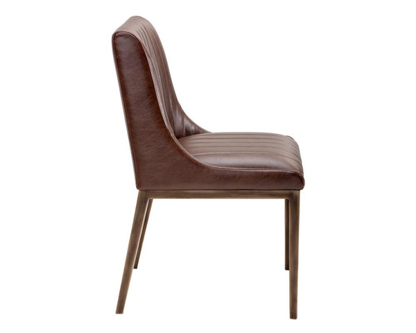 VELDA DINING CHAIR VINTAGE COGNAC SET OF 2