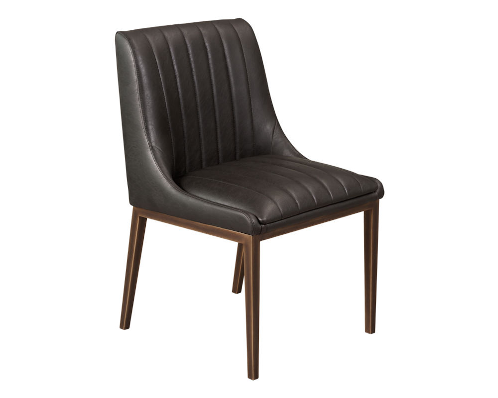 VELDA DINING CHAIR VINTAGE BLACK SET OF 2 Rustic Edge