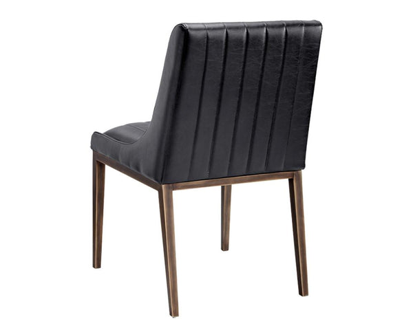 VELDA DINING CHAIR VINTAGE BLACK SET OF 2 Rustic Edge
