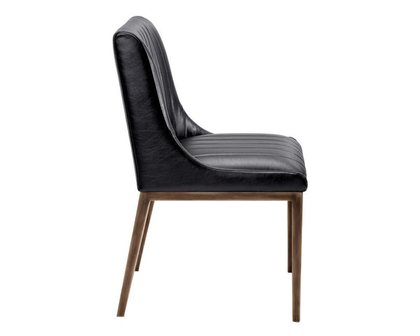 VELDA DINING CHAIR VINTAGE BLACK SET OF 2 Rustic Edge