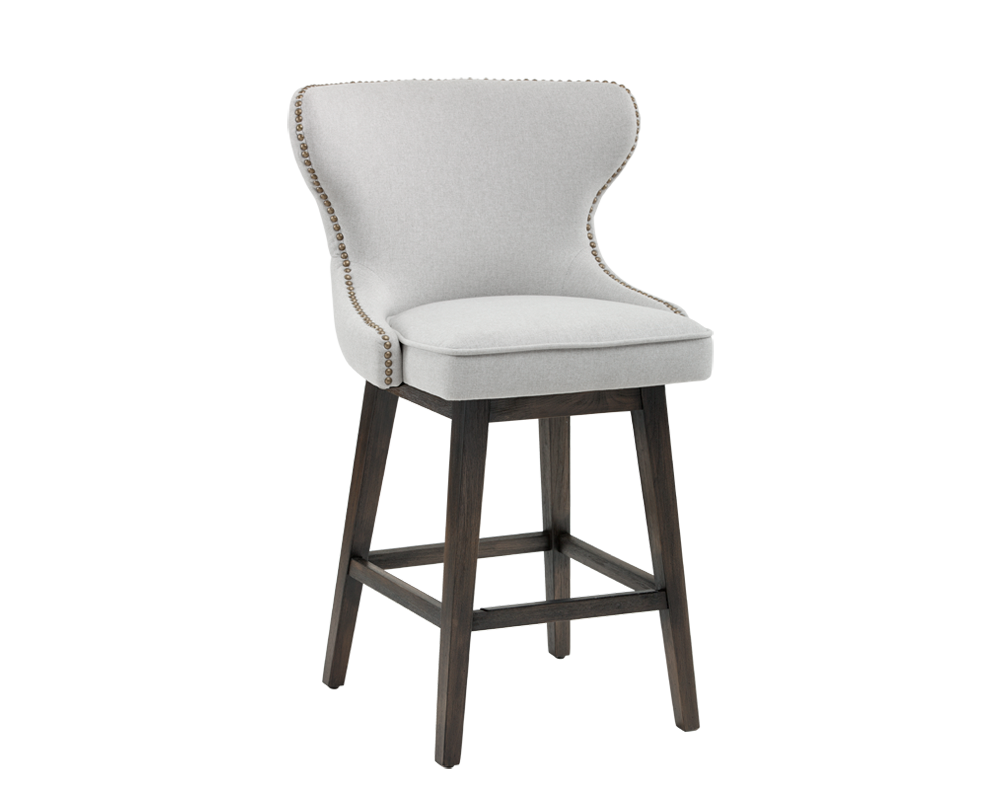 NICKSON SWIVEL COUNTER STOOL LIGHT GREY