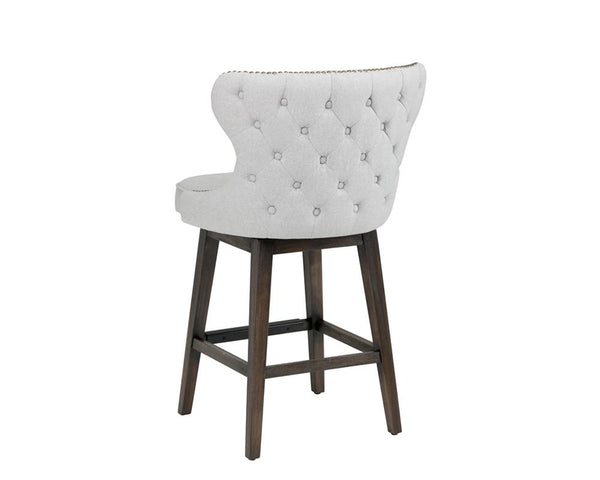 NICKSON SWIVEL COUNTER STOOL LIGHT GREY