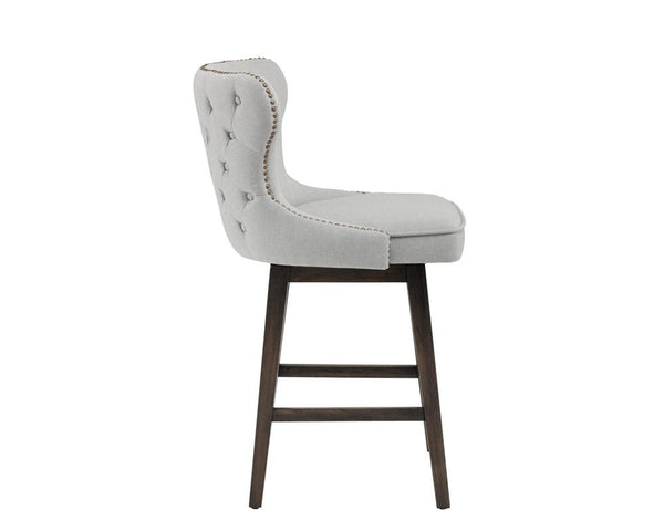 NICKSON SWIVEL COUNTER STOOL LIGHT GREY