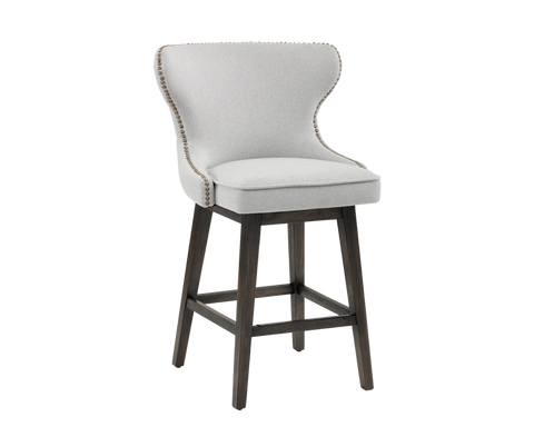 NICKSON SWIVEL COUNTER STOOL LIGHT GREY
