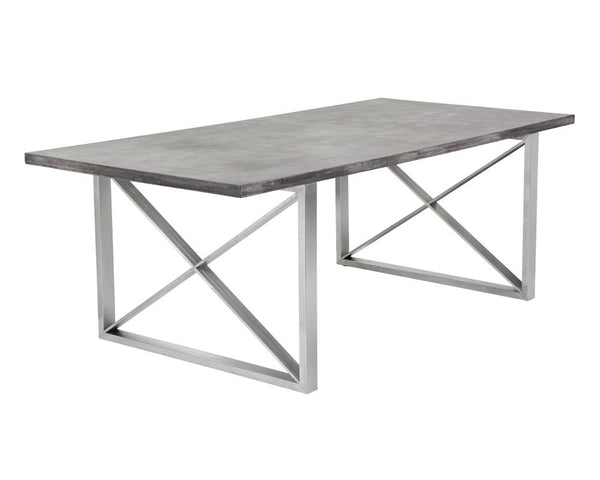 Natac Concrete Dining Table - Rustic Edge