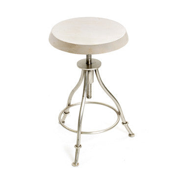 GO Home Polished Nickel Exam Stool 12314