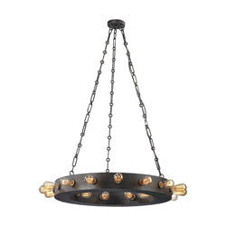 Elk Group Venue 24 Light Chandelier In Speckled Iron 14445/24