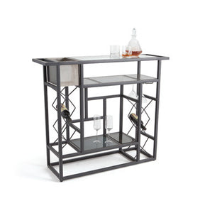 Go Home Iron and Glass Cocktail Counter 20643