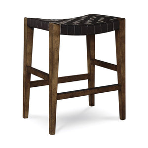 Echo Park Woven Leather Stool - Intrustic home decor