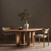 Bryson Modern Oval Dining Table - Rustic Edge