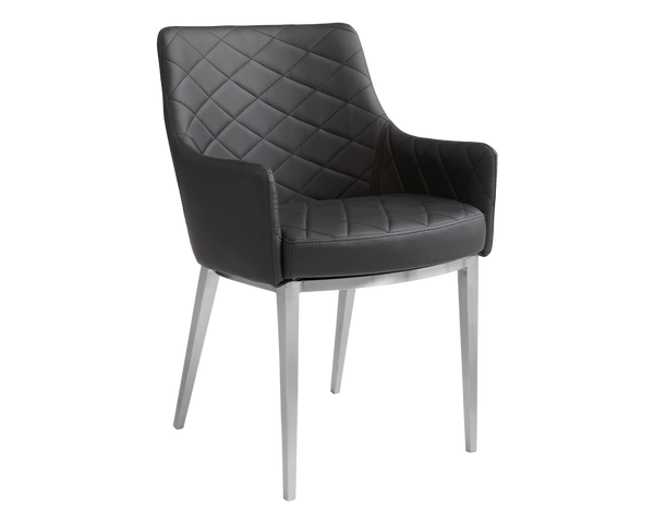 Seacha Dining Chair  - Black - Set of 2 - Rustic Edge