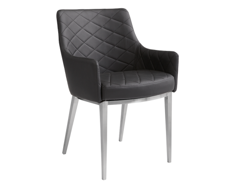 BRYSTON ARMCHAIR BLACK SET OF TWO - Rustic Edge