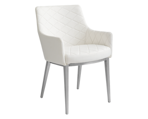 BRYSTON ARMCHAIR WHITE SET OF TWO - Rustic Edge