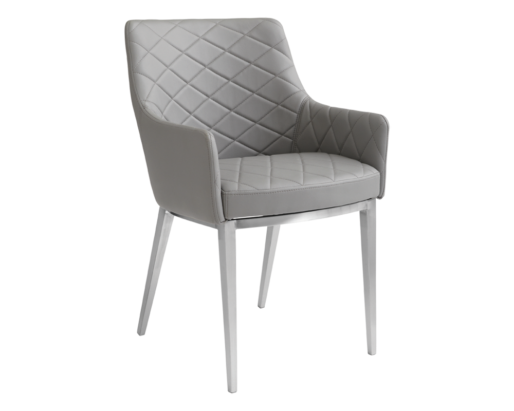 BRYSTON ARMCHAIR GREY SET OF TWO - Rustic Edge