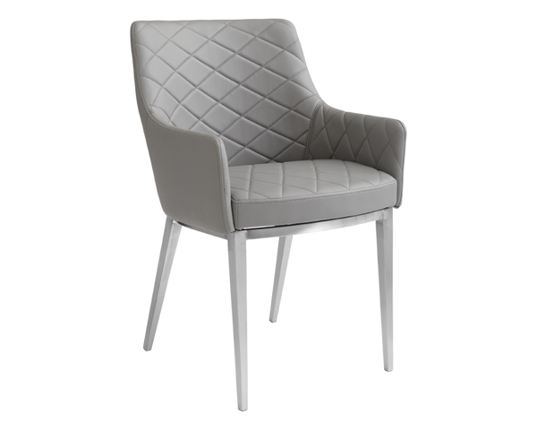 BRYSTON ARMCHAIR GREY SET OF TWO - Rustic Edge