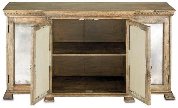 Ellis Buffet Antique Mirrored Doors 4 Doors 67" Wide 3092