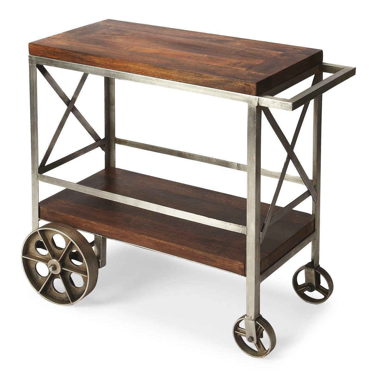  Industrial Chic Trolley Server/ Bar Cart  - Rustic Edge