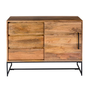 Padrig 40" Industrial Scandinavian Modern Solid Mango Sideboard - Rustic Edge