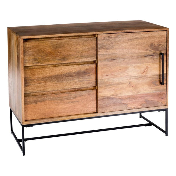 Padrig 40" Industrial Scandinavian Modern Solid Mango Sideboard - Rustic Edge