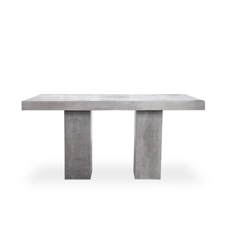 Sinato Outdoor Concrete Table - Rustic Edge