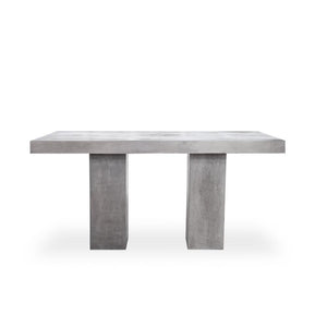 Nicholas 79" Rectangle Concrete Outdoor Dining Table - Rustic Edge