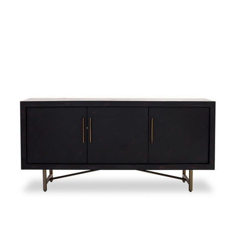 Valere 68" Buffet - Ebony Finish - Rustic Edge