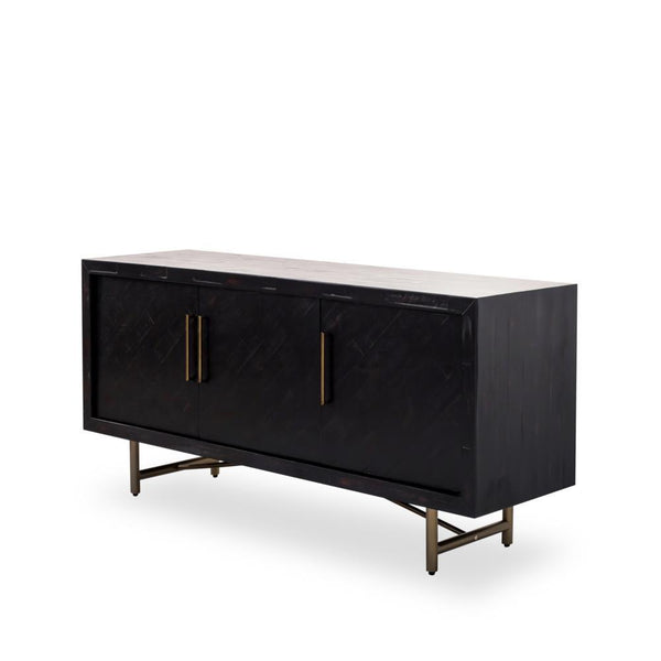 Valere 68" Buffet - Ebony Finish - Rustic Edge