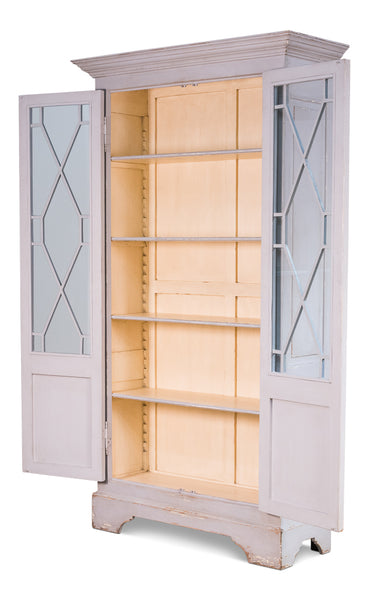 Ruth-Elm Traditional Style 55" Bookcase - Grey