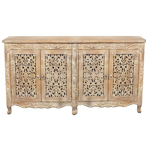 Northcliff 4 Door Buffet Whitewash - Rustic Edge