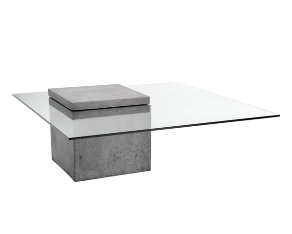 Germain Concrete and Glass Coffee Table