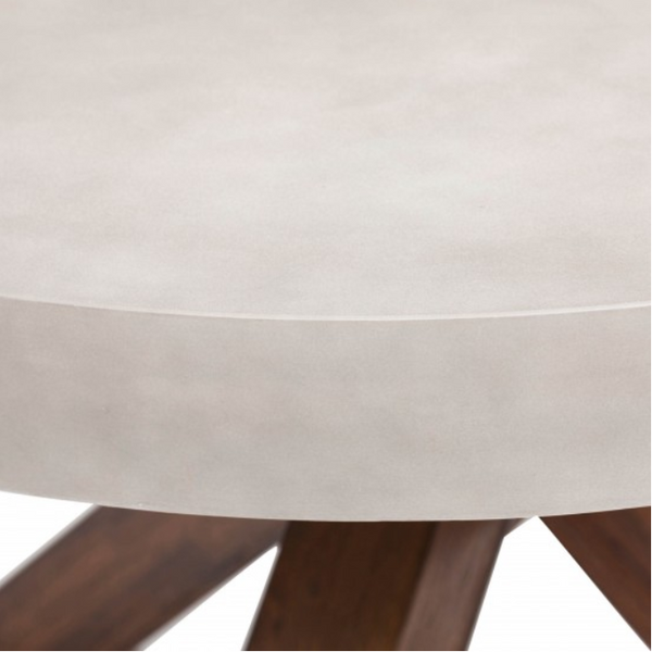 Jagger 47" Round Wood and Concrete Dining Table