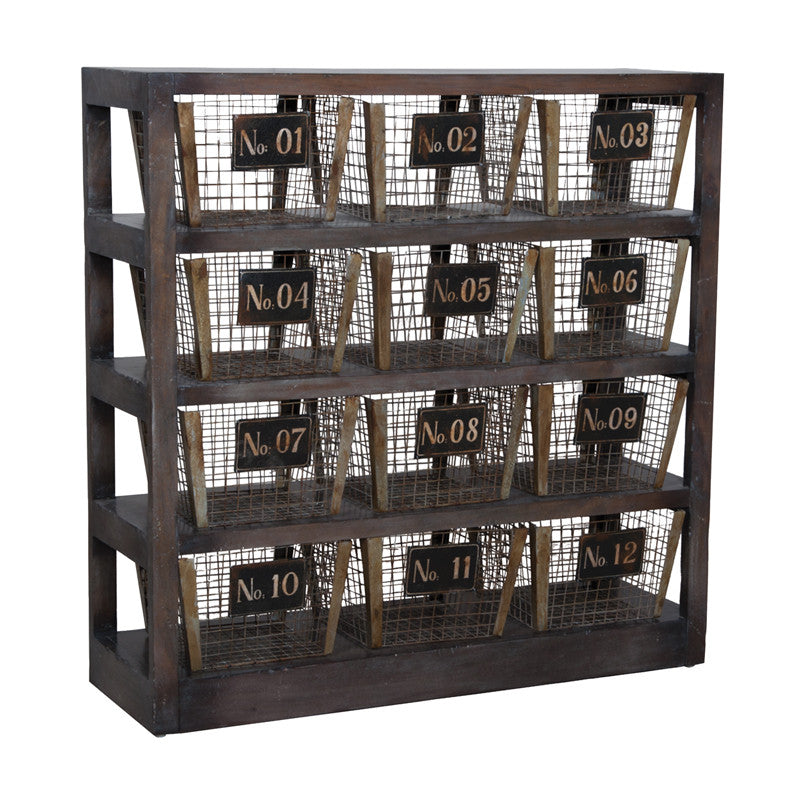 Millie Farmhouse Wire Metal Basket Shelves