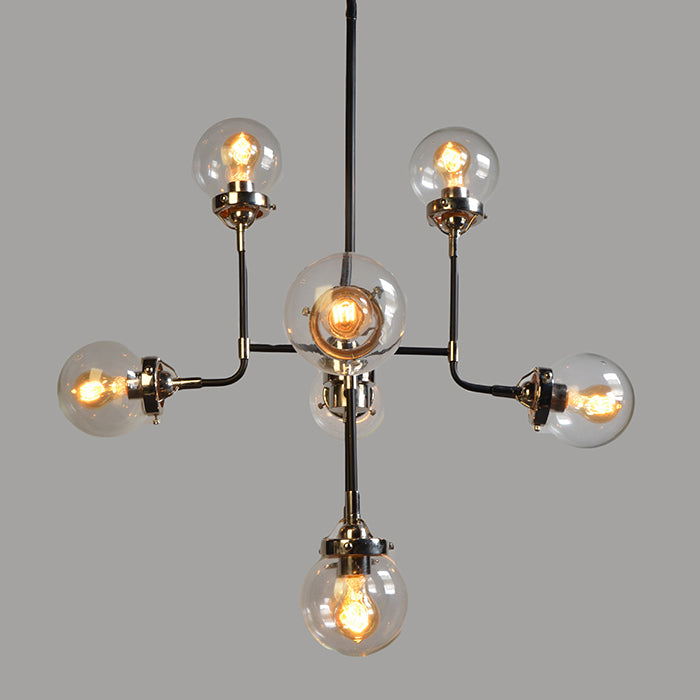 Baron Modern 8 Globe Iron Chandelier - Rustic Edge