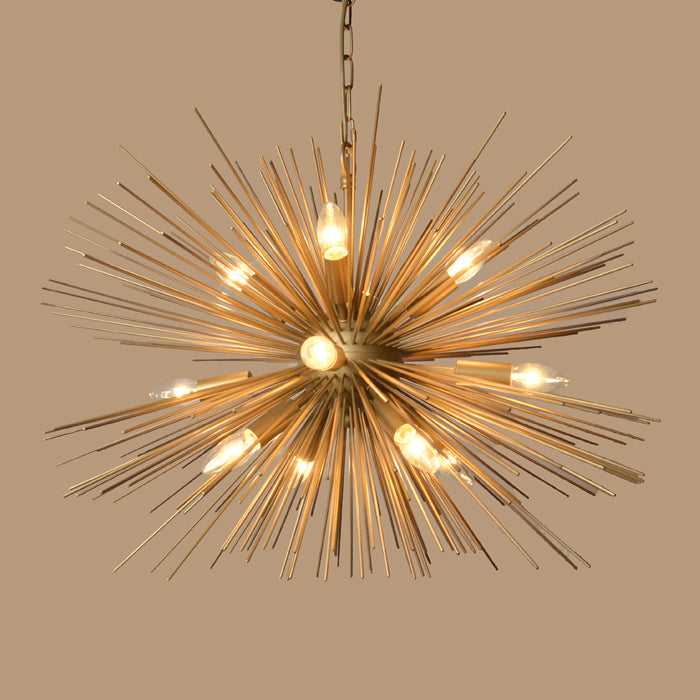 Rora Gold 30" Mid-Century Modern Globe Chandelier - Rustic Edge