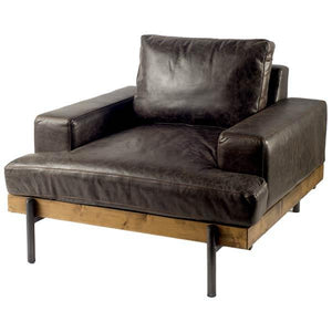 Darick Leather Arm Chair - Rustic Edge