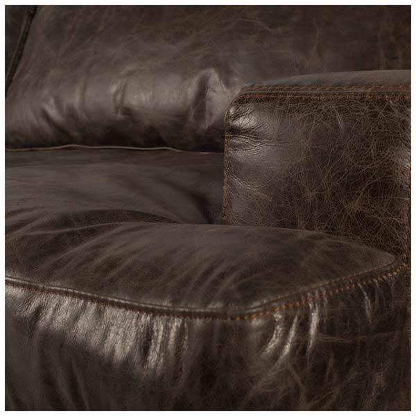 Darick Leather Arm Chair - Rustic Edge