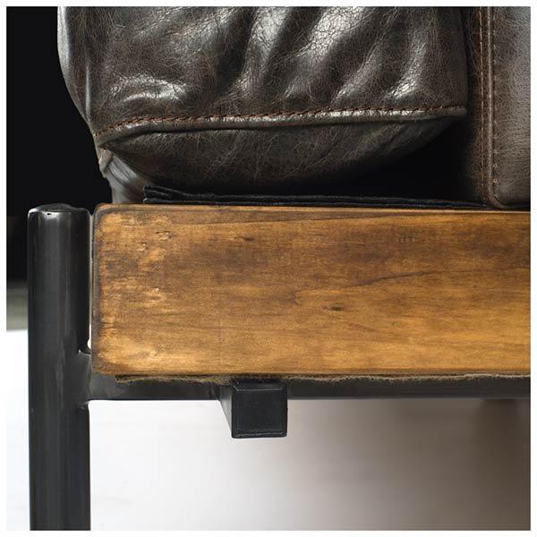 Darick Leather Arm Chair - Rustic Edge