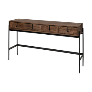 Glennard Contemporary Industrial Console Table